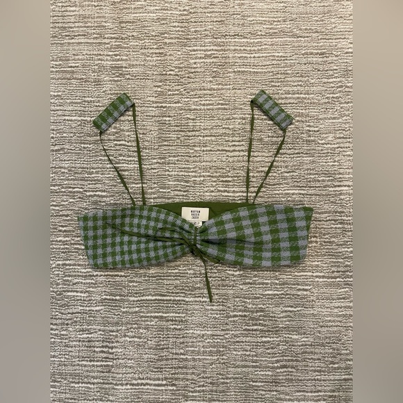 Maryam Nassir Zadeh Catalina Bralette in Sea Plaid - Picture 2 of 4